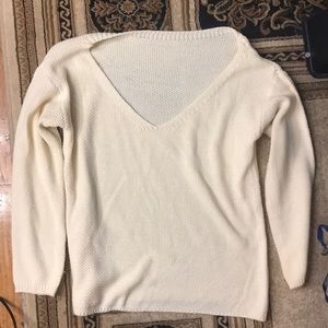 Off the shoulder slouchy sweater